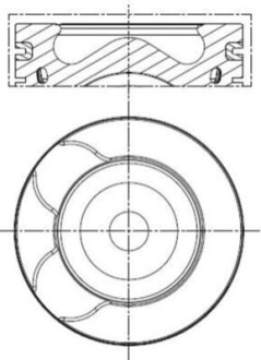 Поршень Citroen C5 III/Peugeot 508 2.2 HDi 10- (85.00mm/STD) MAHLE / KNECHT 039PI00128000 (фото 1)