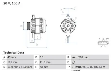 Автозапчасть BOSCH 0986084470