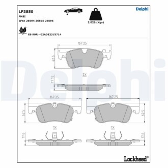 Автозапчасть Delphi LP3850