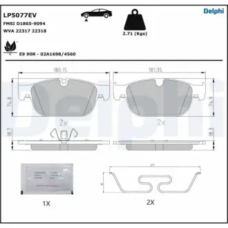 Автозапчасть Delphi LP5077EV