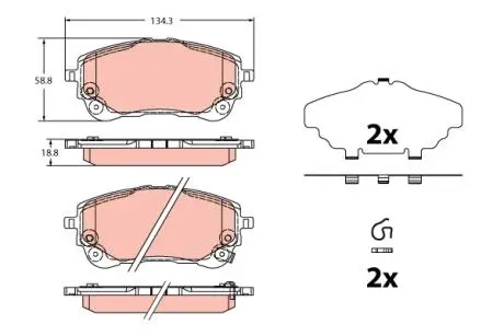 Фото автозапчасть TRW GDB2349 Автозапчасть TRW GDB2349