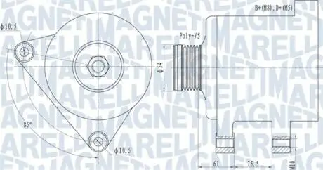 Фото автозапчасть MAGNETI MARELLI 063731559010 Автозапчасть MAGNETI MARELLI 063731559010