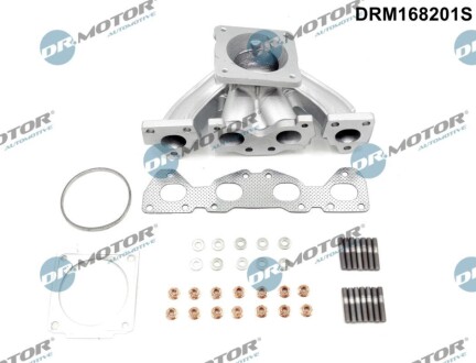 Колектор випускний в комплекті з кріпленням і прокладками DR MOTOR DRM168201S (фото 1)