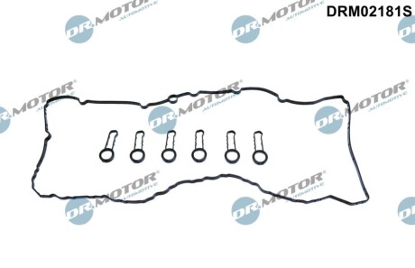 Комплект прокладок клапанної кришки 7 елементiв DR MOTOR DRM02181S