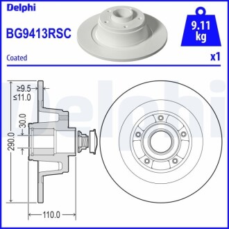 Автозапчасть Delphi BG9413RSC