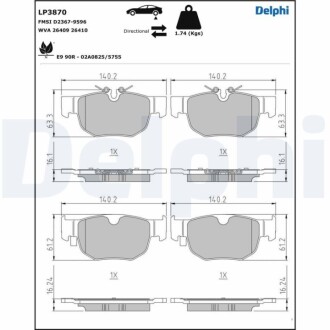 Автозапчасть Delphi LP3870