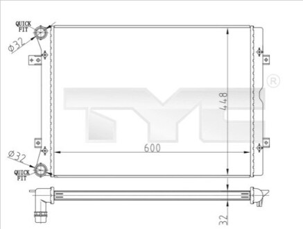 Автозапчасть TYC 7370067R