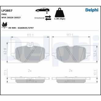 Автозапчасть Delphi LP3857