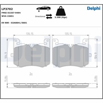 Автозапчасть Delphi LP3702