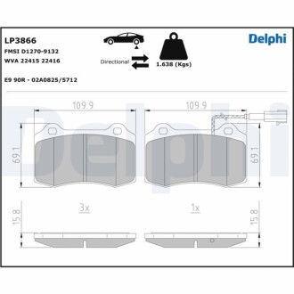 Автозапчасть Delphi LP3866