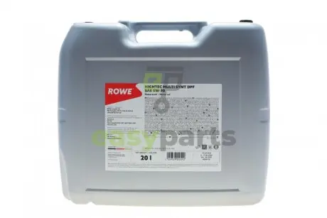 Олива 5W30 HIGHTEC MULTI SYNT DPF (20L) (BMW LL-04/MB229.51/229.31/229.52/VW504 00/507 00/GM dexos2) ROWE 20125020099