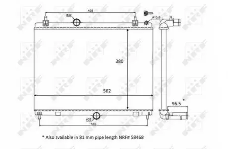 Автозапчасть NRF 58399