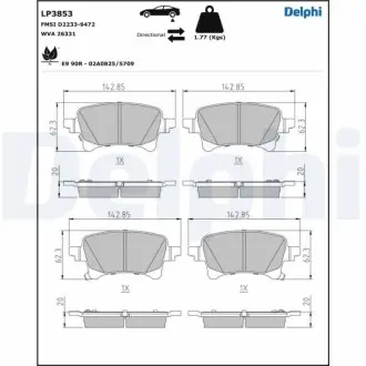 Фото автозапчасть Delphi LP3853 Автозапчасть Delphi LP3853