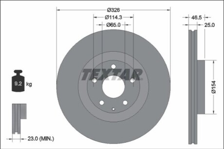 Автозапчасть TEXTAR 92337603