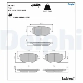 Автозапчасть Delphi LP3801