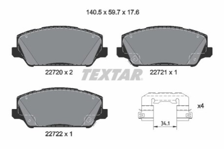 Автозапчасть TEXTAR 2272001