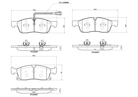 Автозапчасть BREMBO P48001