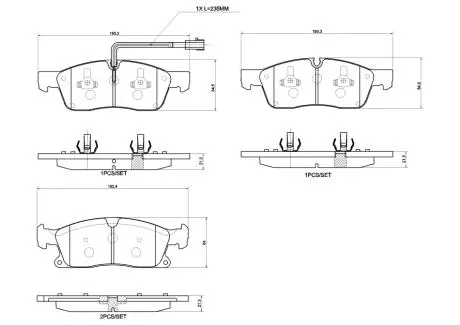 Фото автозапчасть BREMBO P48001 Автозапчасть BREMBO P48001