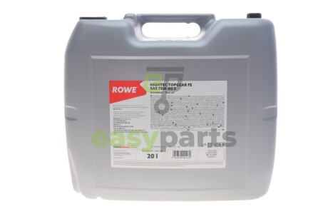 Олива 75W80 HIGHTEC TOPGEAR FE S (20L) (API GL-4/GL-5/9.55550-MZ2/MB 235.10/PSA 9730 A2) ROWE 25066020099