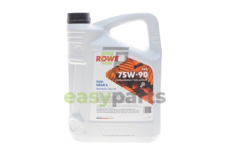 Олива 75W90 HIGHTEC TOPGEAR S (5L) (API GL-4/GL-5/MT-1) (світло-коричневий) ROWE 25002005099