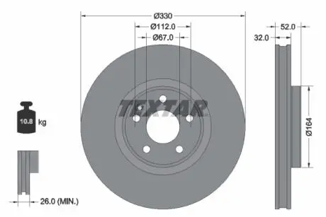 Фото автозапчасть TEXTAR 92334903 Автозапчасть TEXTAR 92334903