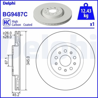 Автозапчасть Delphi BG9487C