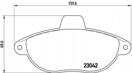 Автозапчасть BREMBO 23042