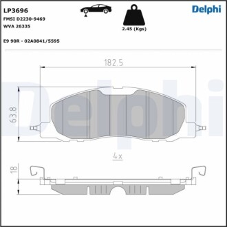 Автозапчасть Delphi LP3696