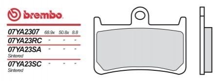 Автозапчасть BREMBO 07YA23RC