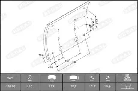 Автозапчасть BERAL KBL1949611575