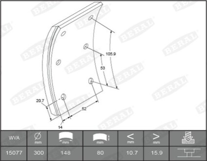 Автозапчасть BERAL KBL1507711541