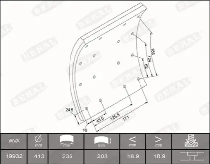 Фото автозапчасть BERAL KBL1993201550 Автозапчасть BERAL KBL1993201550