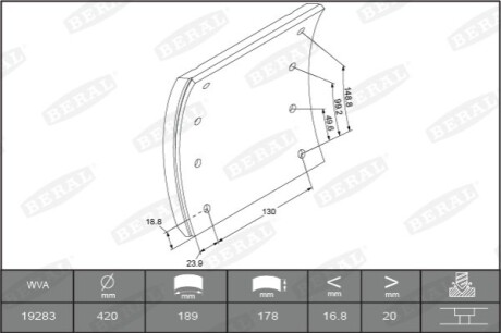 Автозапчасть BERAL KBL1928301686