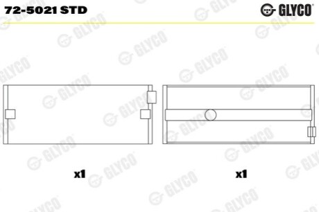 Автозапчасть Glyco 725021STD