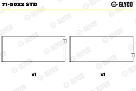 Автозапчасть Glyco 715022STD