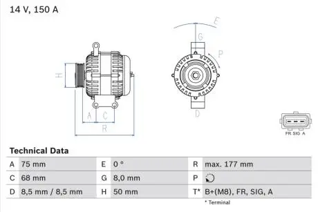 Автозапчасть BOSCH 0986082590