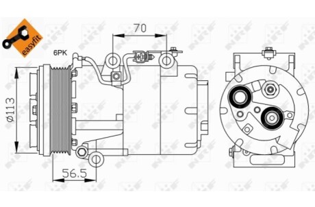 Автозапчасть NRF 32722