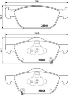 Klocki ham. BREMBO P28076X