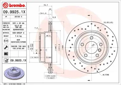 Tarcza ham. BREMBO 0999251X