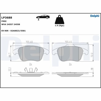 Klocki ham. Delphi LP3688