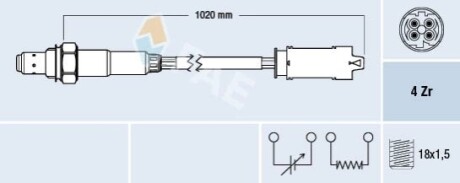 Лямбда-зонд FAE 77238 (фото 1)
