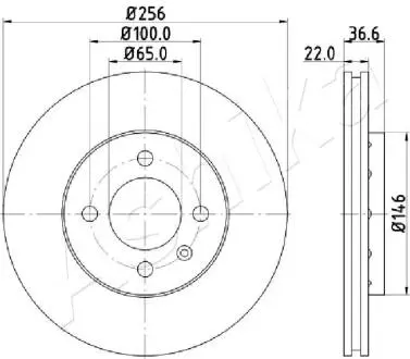Фото 1 - tarcza ham. ASHIKA 60000943 TARCZA HAM. ASHIKA 60000943 (фото 1)