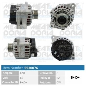 Alternator MEAT&DORIA 5530076