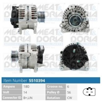 Alternator MEAT&DORIA 5510394