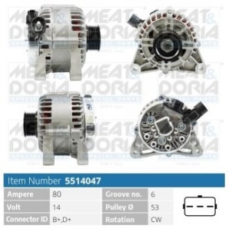 Alternator MEAT&DORIA 5514047