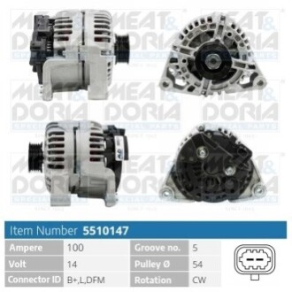 Alternator MEAT&DORIA 5510147