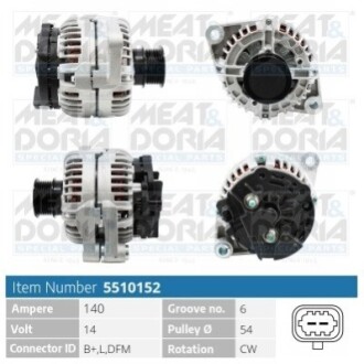 Alternator MEAT&DORIA 5510152