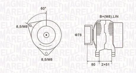 Alternator MAGNETI MARELLI 063731919010