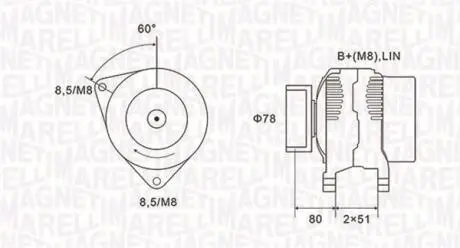 Alternator MAGNETI MARELLI 063731919010