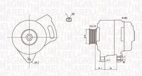 Фото alternator MAGNETI MARELLI 063731750010 Alternator MAGNETI MARELLI 063731750010
